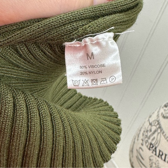 DJT Womens Slim Fit Cowl Neck Long Sleeve Knit Sweater Dress - Picture 3 of 3